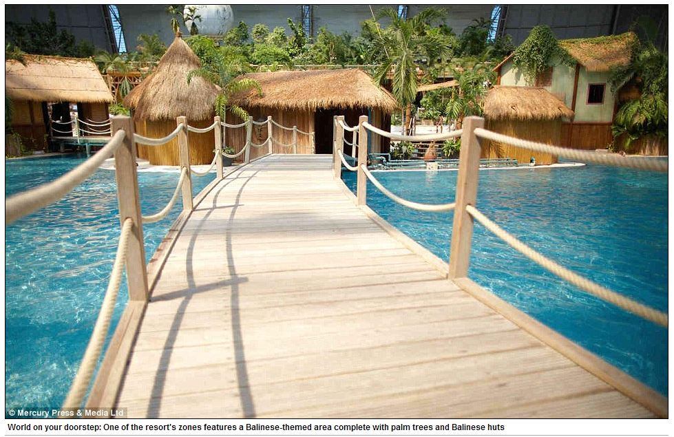 Quem visitar o local pode ainda desfrutar de uma área
temática pedacinho de Bali, com palmeiras e cabanas típicas da Indonésia