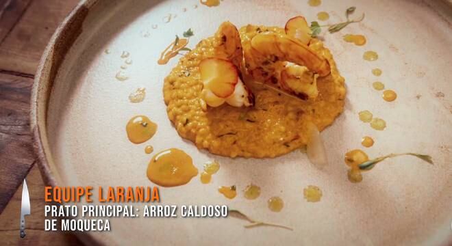 O prato principal foi um arroz caldoso de moqueca