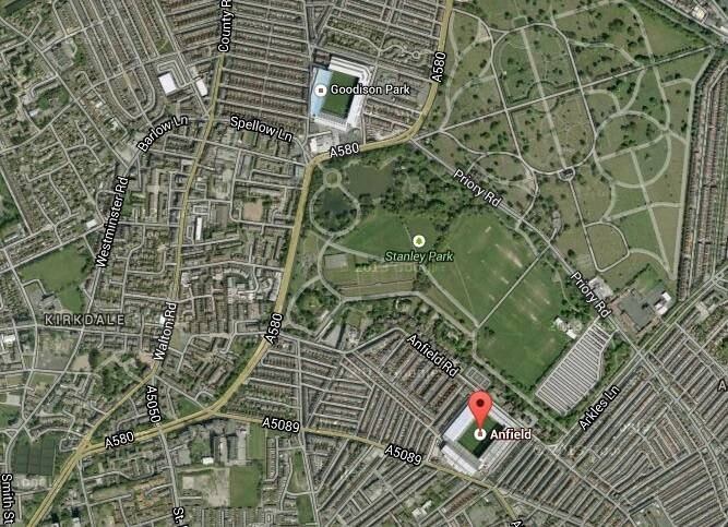 Também na Inglaterra, mas em Liverpool, é um parque que separa os estádios de Anfield, pertencente ao time que leva o nome da cidade, e o Goodison Park, onde atua o Everton. Os dois times são os que mais conquistaram pontos na história do Campeonato Inglês, mas a equipe vermelha possui uma sala de troféus muito mais recheada, com direito a cinco Liga dos Campeões, contra nenhuma dos rivais