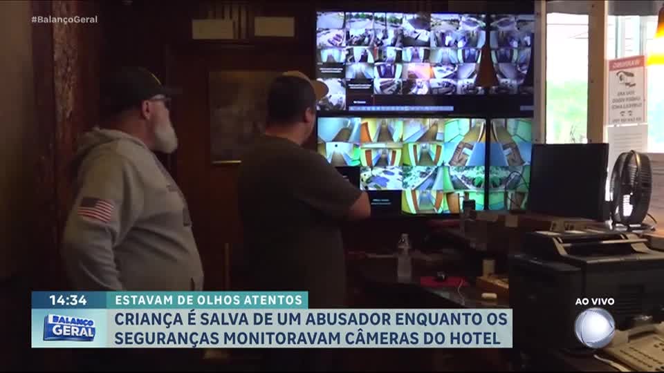 Criança é salva de abusador graças às câmeras de segurança de hotel nos Estados Unidos