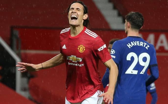 Cavani tem contrato com o Manchester United até o meio do ano
