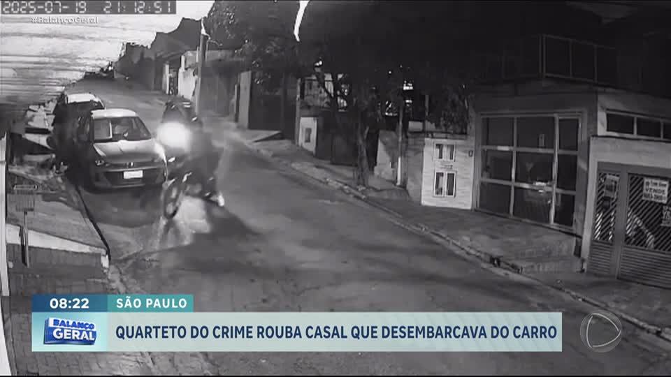 Casal é assaltado por quatro bandidos ao descer de carro na zona sul de São Paulo