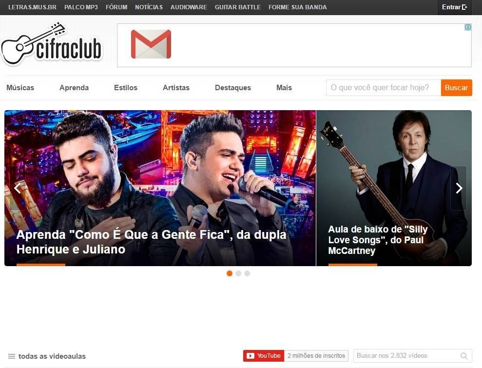 Cifra Club é um dos novos parceiros do R7.com