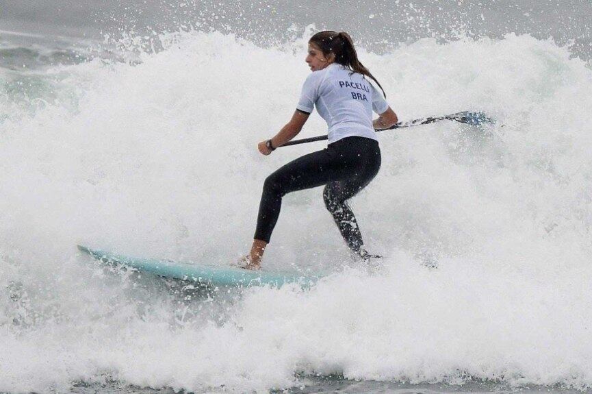 Chloe Calmon, do surfe, tentará o ouro na bateria decisiva do stand-up paddle
