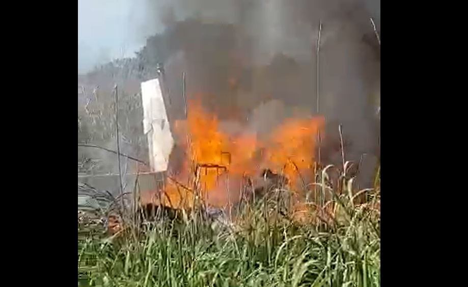 Destroços de aeronave que caiu e deixou seis pessoas mortas