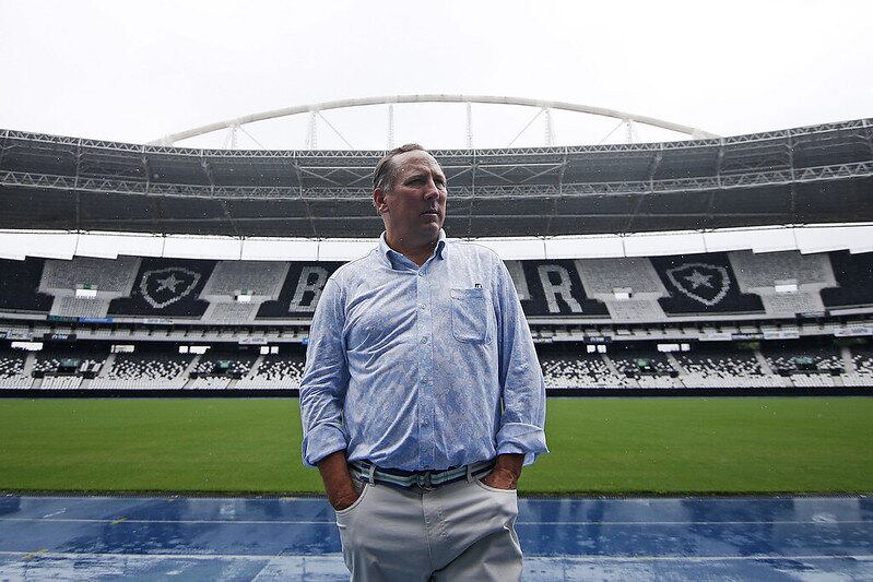 John Textor no Estádio Nilton Santos, do Botafogo