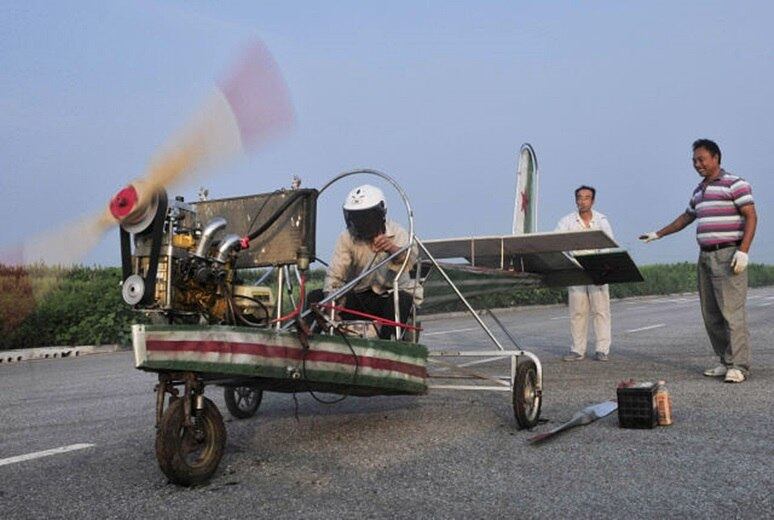 O piloto pronto para entrar em ação
