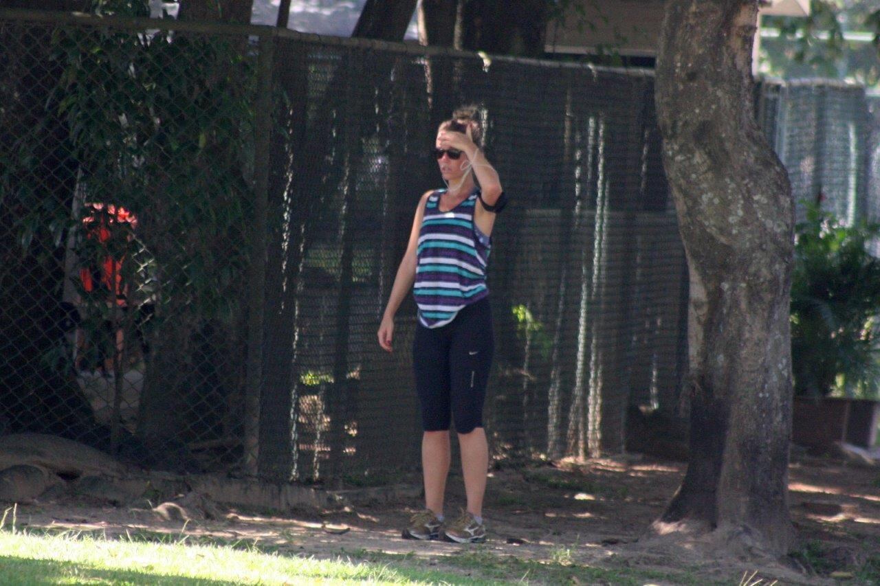 O local escolhido para os exercícios parecia bastante calmo