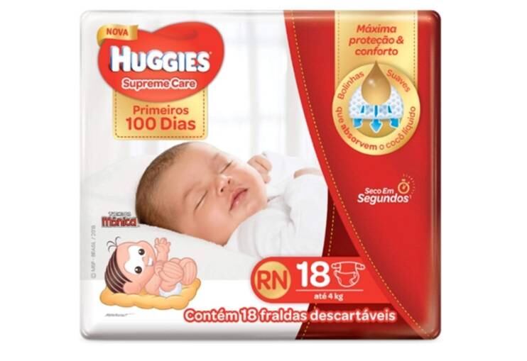 Fralda Huggies Supreme Care Jumbo
Para recém-nascidos, contém 18 unidades e cada uma traz pontos de ajuste, para prevenir vazamento pelas costas.

Comprar agora na Amazon
