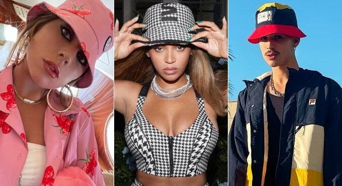 O bucket hat, que numa tradução literal seria "chapéu de balde", é um dos acessórios mais populares do momento entre as celebridades. Sucesso nos anos 1990 e início dos anos 2000, o bucket hat, que também é conhecido como "chapeu cata-ovo", voltou com tudo nas últimas temporadas e ganha cada vez mais força por sua versatilidade na hora de ajudar a montar looks de muitos estilos. Veja a seguir alguns famosos que curtem usar o acessório e se inspire para criar o seu próprio visual com a peça