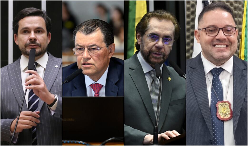 Capitão Alberto Neto, Eduardo Braga, Plínio Valério e Delegado Costa e Silva