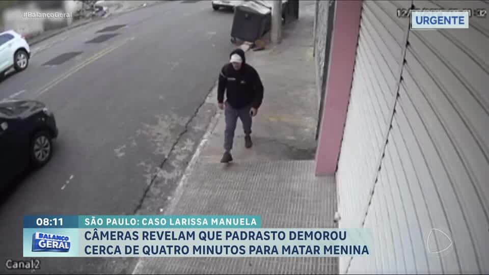 Caso Larissa Manuela: câmeras mostram que padrasto demorou quatro minutos para matar menina
