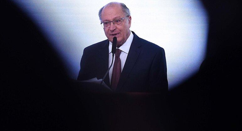 Geraldo Alckmin, vice-presidente da República, durante discurso em evento, em janeiro
