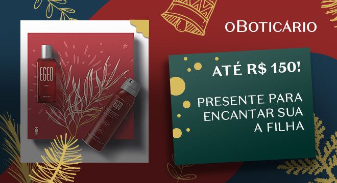 Kit Presente Natal Egeo Red: Desodorante Colônia 50ml + Antitranspirante 75g