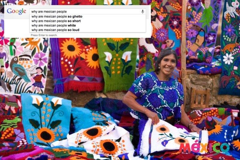 No México, a população é baixa, branca, fala alto e do gueto, de acordo com o senso comum apurado nas buscas da internet