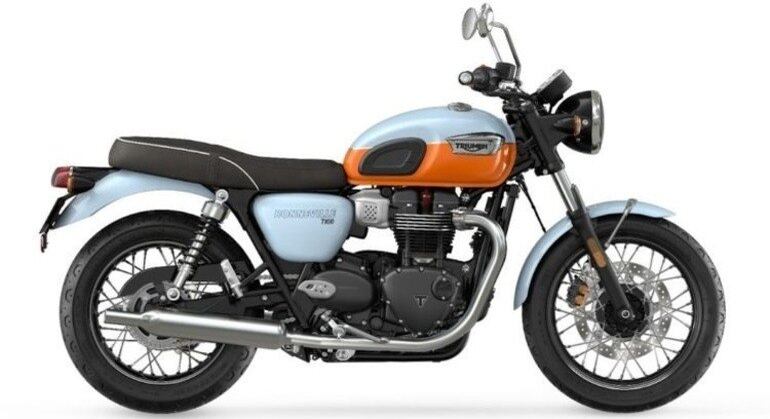 Nova cor Meriden Blue é um tom de azul claro, e Tangerine é uma tonalidade de laranja