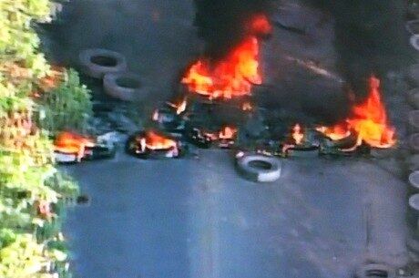 Pela manhã, motoristas de vans protestaram na zona oeste
