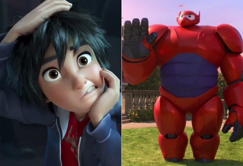 Hiro Hamada e BayMax, os protagonistas do novo filme da Disney

