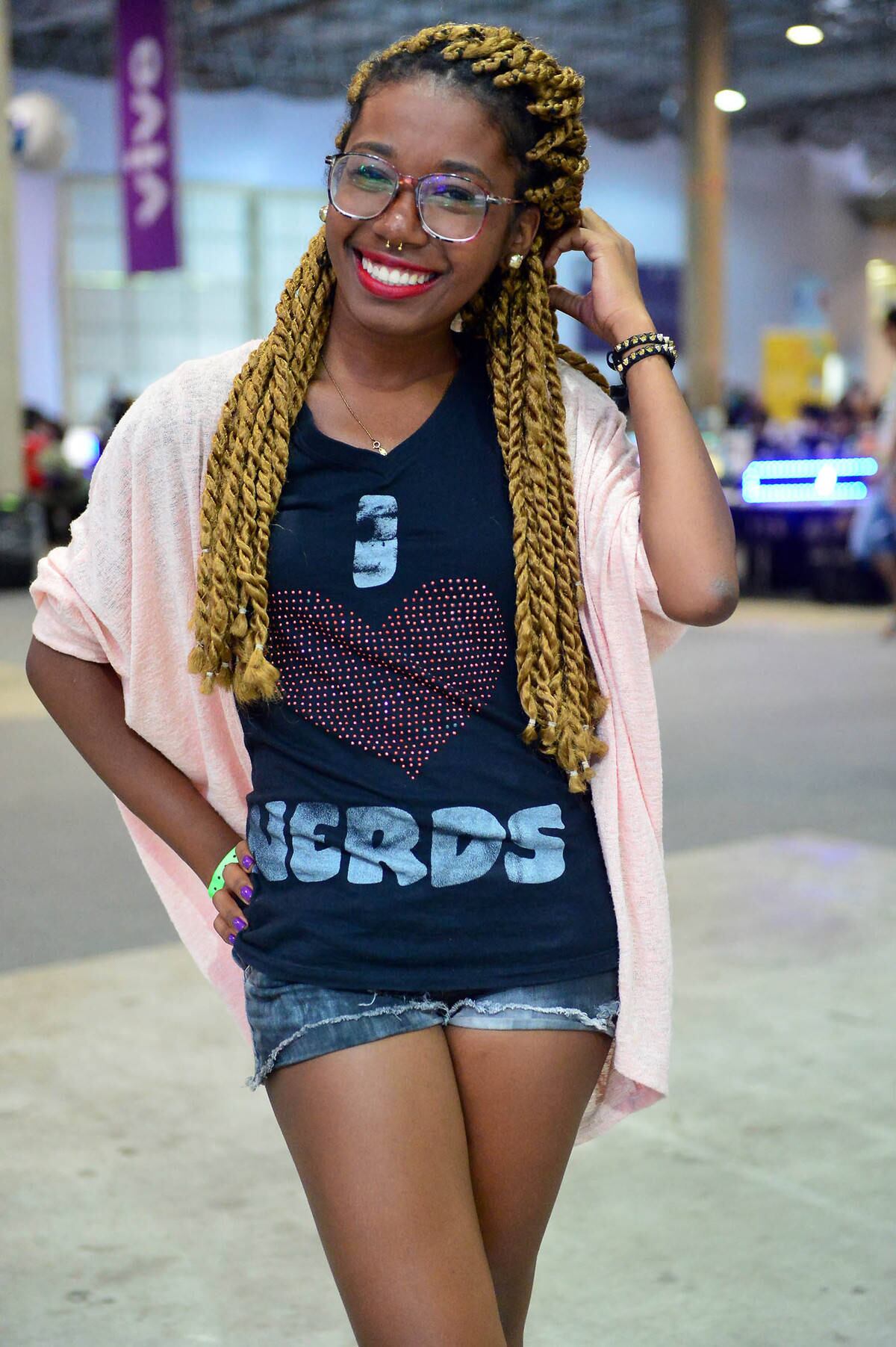 Estilo é o que não falta para Sophia Costa, 20 anos, que chegou de Brasilia 