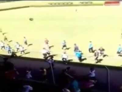 Jogo foi interrompido por causa da pancadaria generalizada