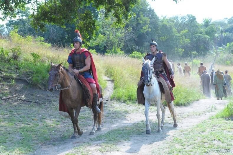 As cenas da história do Cego em Betsaida foram feitas em estúdio e também com tomadas externas, em uma fazenda em Guaratiba, Rio de Janeiro. Em algumas cenas, os atores tiveram de andar a cavalo. Bonow teve de mostrar habilidade com o animal

