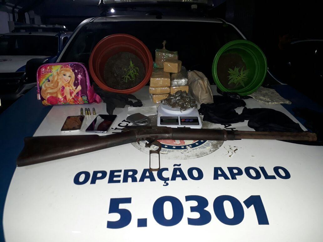 Material apreendido durante a operação