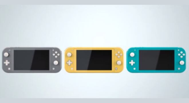 Nintendo Switch Lite será vendido em três opções de cores