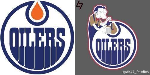 Moe, o dono do bar que Homer frequenta com seus amigos, o Ostra Bêbada, representa o Edmonton Oilers