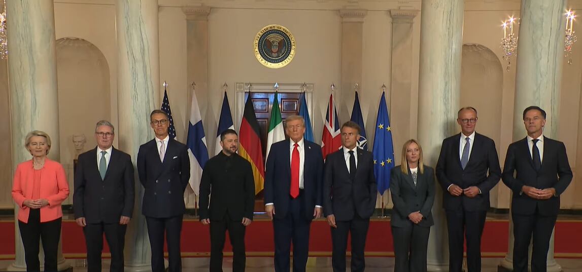 Trump recebeu líderes europeus na Casa Branca
