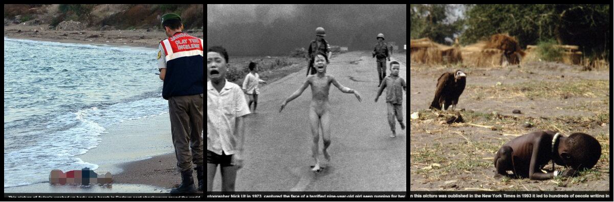 

A foto do menino sírio que chocou o mundo esta semana não
foi a primeira e, infelizmente, não será a última a impressionar pessoas de
todos os cantos do planeta com as tragédias causadas pelo ser humano. Veja a
seguir!

