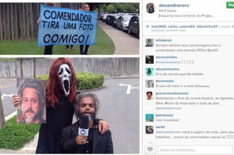 Montagem feita por Alexandre Nero e postada em rede social