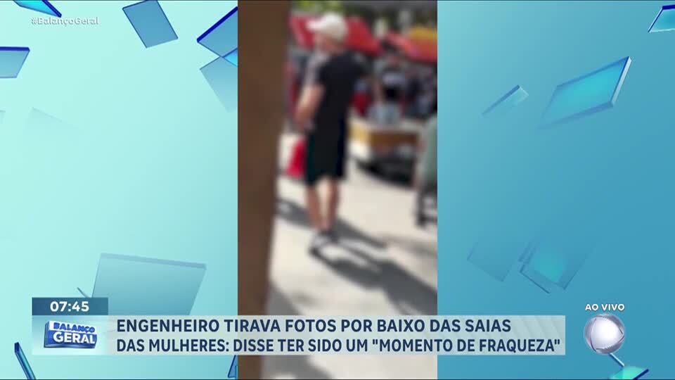 Engenheiro é preso com bugiganga para tirar fotos sob as saias de mulheres em feira