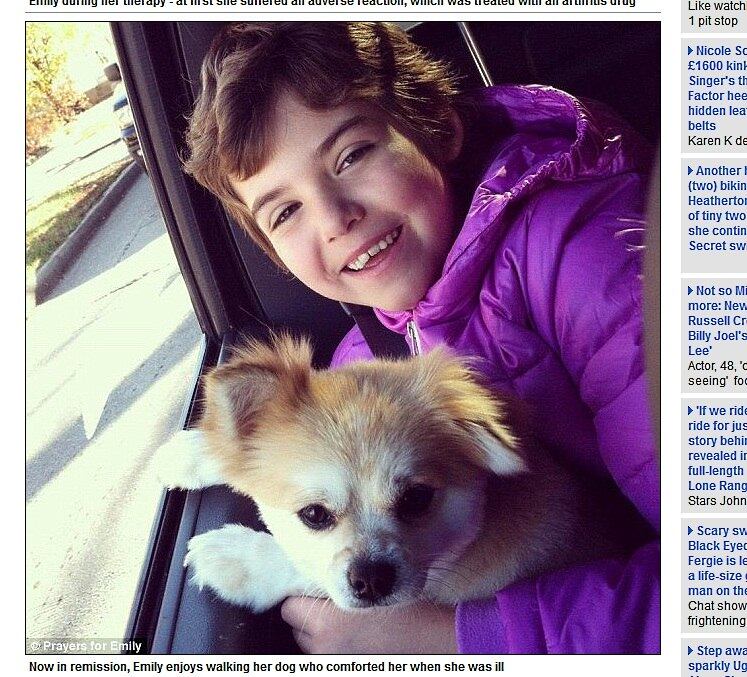 

Para a família, o tratamento deu uma
segunda chance a Emily