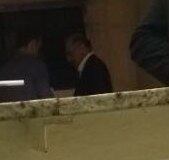 O governador na delegacia de Pirituba nesta quarta-feira