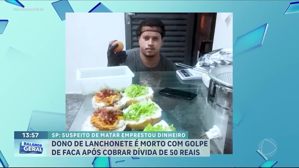 Dono de lanchonete é morto com golpe de faca após cobrar dívida de R$ 50