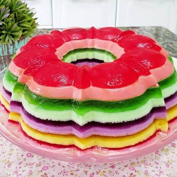 Gelatina Colorida em Camadas