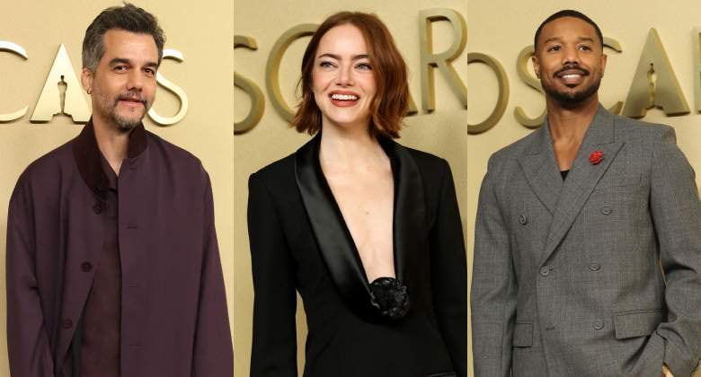 Wagner Moura, Emma Stone e Michael B. Jordan em evento especial do Oscar