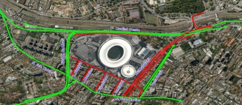 Bloqueios na região do Maracanã começam às 19h desta quarta e vão até às 2h de quinta-feira (28)