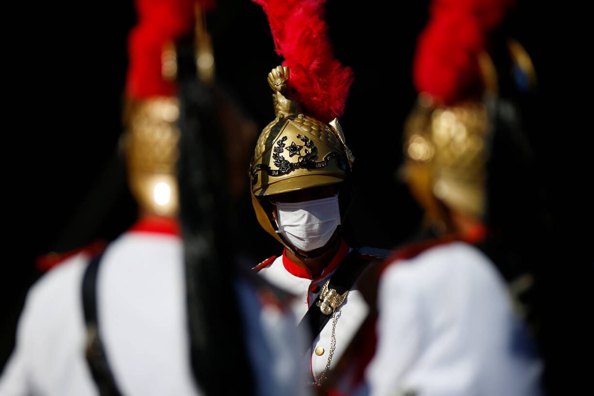 Brazilian Army soldiers participate in a parade during a Soldier's Day ceremony, in Brasilia, Brazil August 25, 2021. REUTERS/Adriano Machado