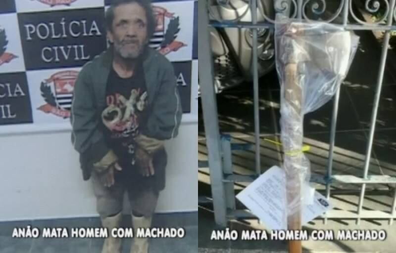 Um anão de 63 anos matou um amigo no domingo (20) a machadada depois de uma discussão, na zona rural de Paraibuna, no interior de São Paulo. O suspeito alegou legítima defesa e responderá o processo em liberdade