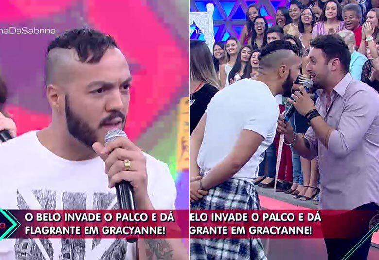 O mais recente Programa da Sabrina esteve nada tranquilo e nada favorável para Rodrigo Capella. O fiel escudeiro de Sabrina Sato se empolgou no palco ao lado de Gracyanne Barbosa e se surpreendeu com a invasão inesperada do maridão da beldade, Belo

+ VÍDEO: Sabrina Sato revela medidas de Gracyanne Barbosa
+ Conheça Felipe, o primeiro namorado de Sabrina Sato
+ Assista às íntegras do Programa da Sabrina no R7.com/Play!

