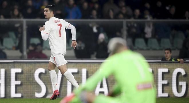 O CR7, depois do gol do recorde na derrota para o Verona