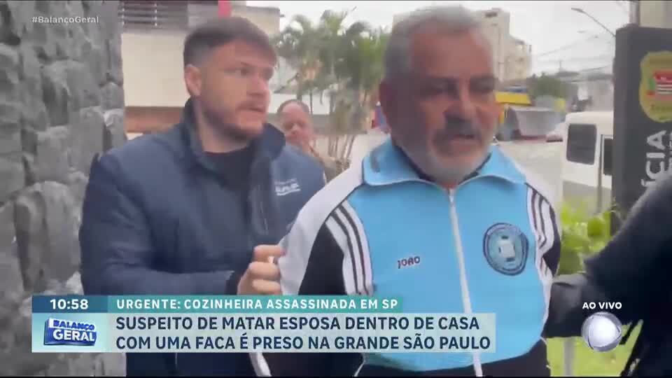 Suspeito de matar esposa com golpes de faca dentro de casa é preso na Grande SP