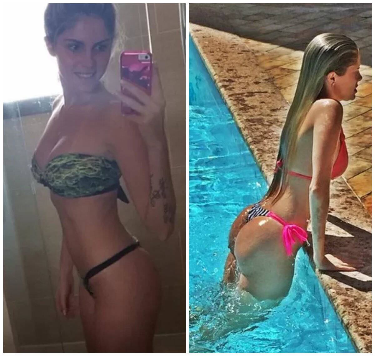 Bárbara está pegando pesado na academia e prova isso em suas redes sociais. As selfies na academia são quase diárias, além da ex-peoa mostrar uma alimentação muito regrada. Mesmo assim, há a desconfiança de seus fãs que ela tenha colocado silicone no bumbum, que está mais avantajado. O fato é que independente do procedimento cirúrgico ter ou não sido feito, ela faz com que os seguidores simplesmente babem em suas formas

