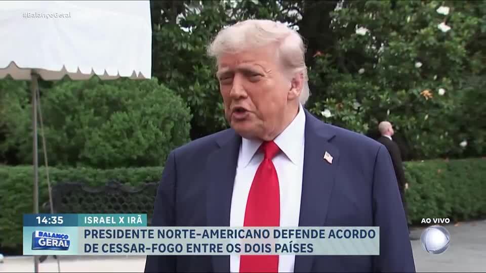 Trump defende acordo de cessar-fogo entre Israel e Irã