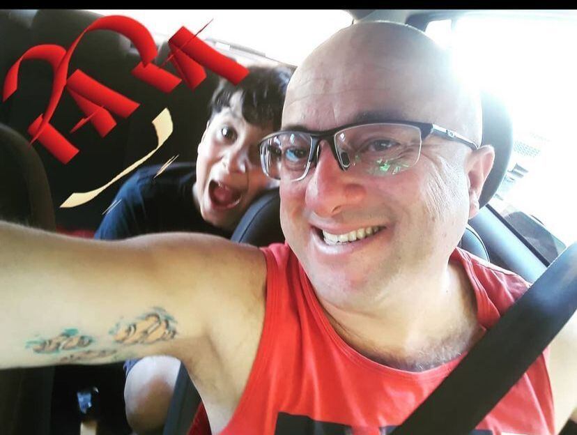 Jean Lucca e seu pai, Vander, que faleceu vítima de covid-19 em abril de 2020