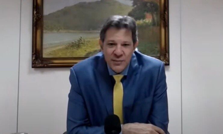 Ministro da Fazenda, Fernando Haddad durante seminário do BNDES