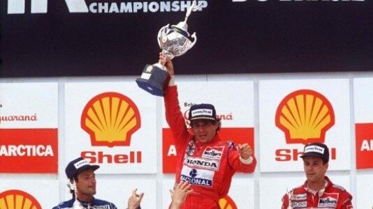 Ayrton Senna no GP do Brasil em 1991