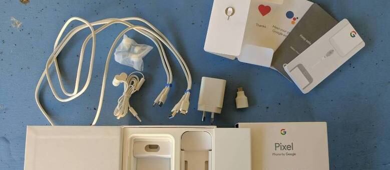 Essa é a caixa do Pixel, do Google