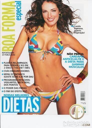 Como modelo, Camila atuou nos anos 90. Estampou revistas femininas exibindo suas curvas e boa forma